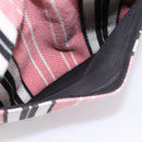 CHANEL Hand Bag Canvas Pink Silver CC Auth BA15367-23