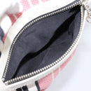 CHANEL Hand Bag Canvas Pink Silver CC Auth BA15367-25
