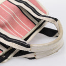 CHANEL Hand Bag Canvas Pink Silver CC Auth BA15367-8