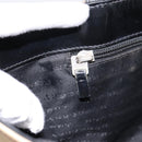 BURBERRY Nova Check Hand Bag PVC Leather Beige Silver Auth BA15368-19