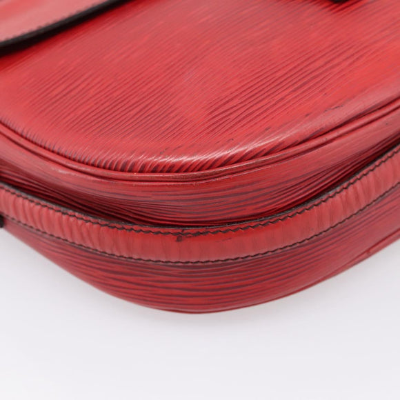 LOUIS VUITTON Epi June Feuille Shoulder Bag Red M52157 LV Auth BA15370