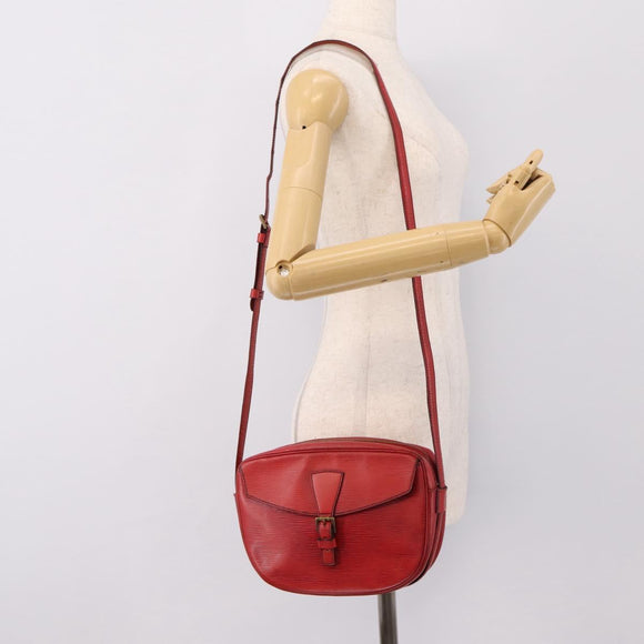 LOUIS VUITTON Epi June Feuille Shoulder Bag Red M52157 LV Auth BA15370