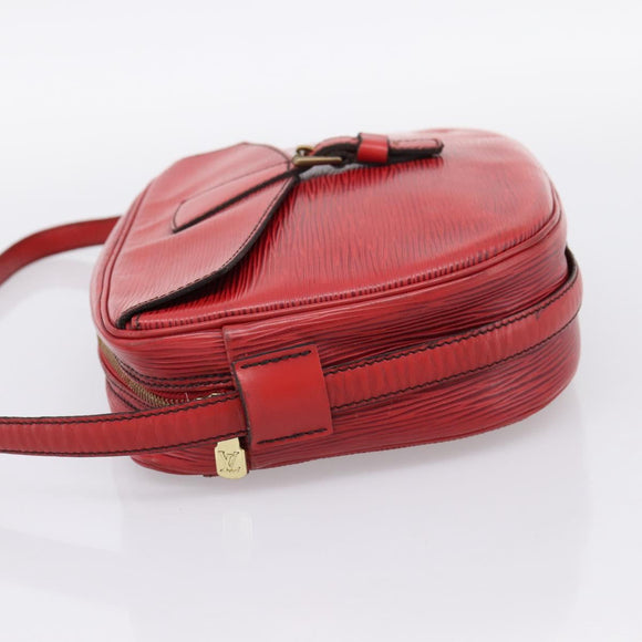 LOUIS VUITTON Epi June Feuille Shoulder Bag Red M52157 LV Auth BA15370