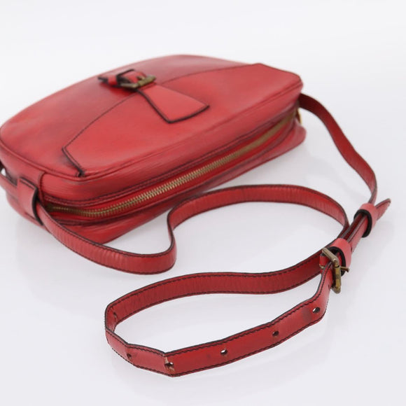 LOUIS VUITTON Epi June Feuille Shoulder Bag Red M52157 LV Auth BA15370