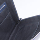 VALENTINO Clutch Bag Canvas Navy Silver Auth BA15372A-20