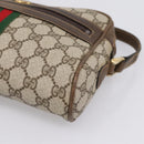 GUCCI GG Supreme Web Sherry Line Shoulder Bag PVC Beige 010 378 Auth BA15373-10