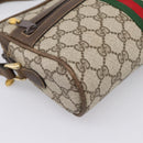 GUCCI GG Supreme Web Sherry Line Shoulder Bag PVC Beige 010 378 Auth BA15373-11