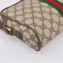 GUCCI GG Supreme Web Sherry Line Shoulder Bag PVC Beige 010 378 Auth BA15373-13