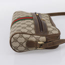 GUCCI GG Supreme Web Sherry Line Shoulder Bag PVC Beige 010 378 Auth BA15373-5
