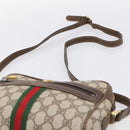 GUCCI GG Supreme Web Sherry Line Shoulder Bag PVC Beige 010 378 Auth BA15373-8