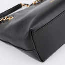 VERSACE Chain Shoulder Bag Leather Black Gold Tone Auth BA15376V-16
