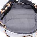 VERSACE Chain Shoulder Bag Leather Black Gold Tone Auth BA15377V-11