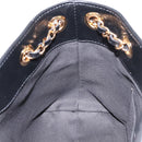 VERSACE Chain Shoulder Bag Leather Black Gold Tone Auth BA15377V-18
