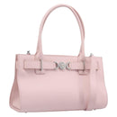 VERSACE Hand Bag Leather 2way Pink Silver Auth BA15378V-1
