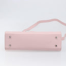 VERSACE Hand Bag Leather 2way Pink Silver Auth BA15378V-5