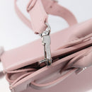 VERSACE Hand Bag Leather 2way Pink Silver Auth BA15378V-21
