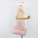 VERSACE Hand Bag Leather 2way Pink Silver Auth BA15378V-27