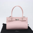 VERSACE Hand Bag Leather 2way Pink Silver Auth BA15378V-12