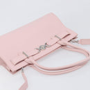 VERSACE Hand Bag Leather 2way Pink Silver Auth BA15378V-7