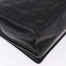 CHANEL Lamb Skin Matelasse Chain Shoulder Bag Black Gold Tone CC Auth BA15379A-12