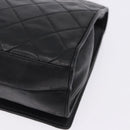 CHANEL Lamb Skin Matelasse Chain Shoulder Bag Black Gold Tone CC Auth BA15379A-13