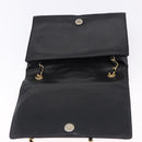 CHANEL Lamb Skin Matelasse Chain Shoulder Bag Black Gold Tone CC Auth BA15379A-14