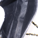 CHANEL Lamb Skin Matelasse Chain Shoulder Bag Black Gold Tone CC Auth BA15379A-16