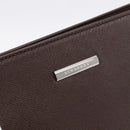 BURBERRY Hand Bag Leather Brown Silver Auth BA15380A-17