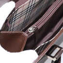 BURBERRY Hand Bag Leather Brown Silver Auth BA15380A-21