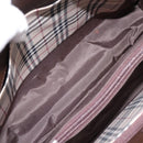 BURBERRY Hand Bag Leather Brown Silver Auth BA15380A-23