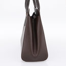 BURBERRY Hand Bag Leather Brown Silver Auth BA15380A-4