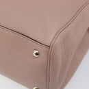 GUCCI Bamboo Hand Bag Leather 2way Pink Gold Tone 323660 Auth BA15382A-16
