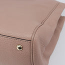 GUCCI Bamboo Hand Bag Leather 2way Pink Gold Tone 323660 Auth BA15382A-18
