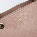 GUCCI Bamboo Hand Bag Leather 2way Pink Gold Tone 323660 Auth BA15382A-19