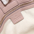 GUCCI Bamboo Hand Bag Leather 2way Pink Gold Tone 323660 Auth BA15382A-20