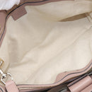 GUCCI Bamboo Hand Bag Leather 2way Pink Gold Tone 323660 Auth BA15382A-10