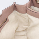 GUCCI Bamboo Hand Bag Leather 2way Pink Gold Tone 323660 Auth BA15382A-21