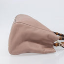 GUCCI Bamboo Hand Bag Leather 2way Pink Gold Tone 323660 Auth BA15382A-3