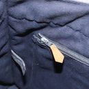 HERMES Fourre Tout MM Hand Bag Canvas Navy Silver Auth BA15383-19