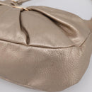 Salvatore Ferragamo Vala Hand Bag Leather Gold Auth BA15384-10