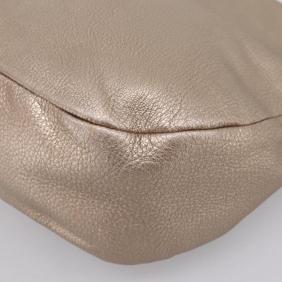 Salvatore Ferragamo Vala Hand Bag Leather Gold Auth BA15384