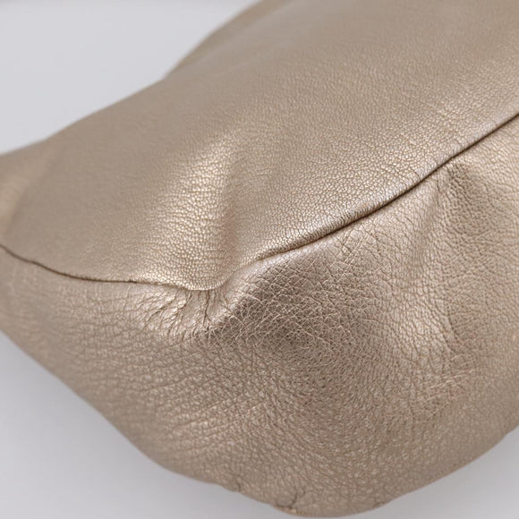 Salvatore Ferragamo Vala Hand Bag Leather Gold Auth BA15384