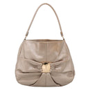 Salvatore Ferragamo Vala Hand Bag Leather Gold Auth BA15384-2