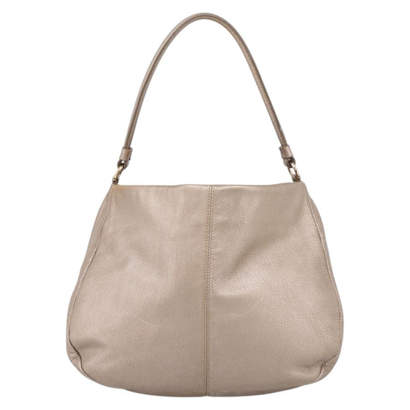 Salvatore Ferragamo Vala Hand Bag Leather Gold Auth BA15384