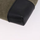 LOEWE Anagram Shoulder Bag Suede Khaki Black Auth BA15386-14
