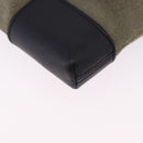 LOEWE Anagram Shoulder Bag Suede Khaki Black Auth BA15386-15