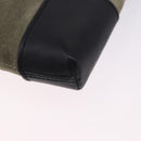 LOEWE Anagram Shoulder Bag Suede Khaki Black Auth BA15386-16