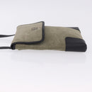 LOEWE Anagram Shoulder Bag Suede Khaki Black Auth BA15386-4