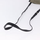 LOEWE Anagram Shoulder Bag Suede Khaki Black Auth BA15386-7