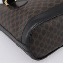 CELINE Macadam Tote Bag PVC Leather Black Gold Tone Auth BA15388-15